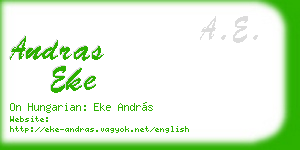 andras eke business card